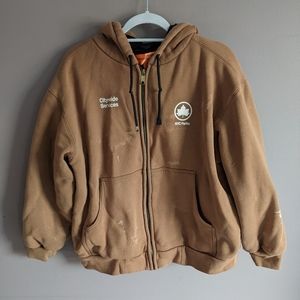Vintage upcycled parks department heavy fleece hoodie. Size large.